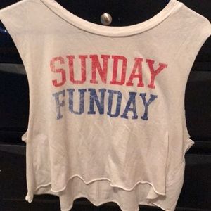 Sunday Funday Crop Top Size S-M